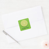 Sticker Carré Halte Lime (Enveloppe)