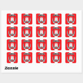 Sticker Carré Hambourg (Feuille)