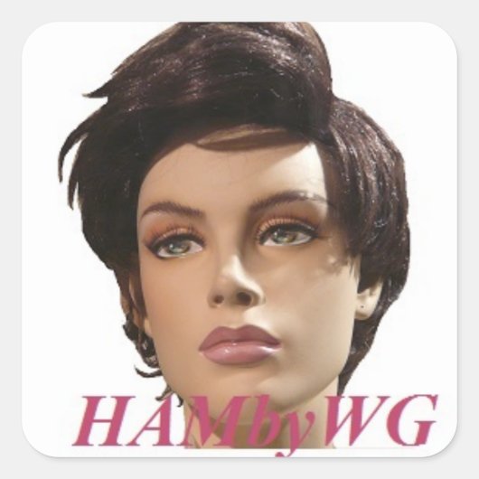 Sticker Carré HAMbyWG - Mannequin (Devant)