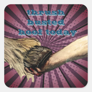 Sticker Carré hameçon pulsé poussé aujourd'hui style comique