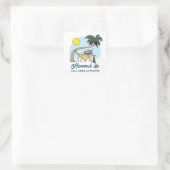 Sticker Carré Hammock Life Chill Mode Activé Drôle Cartoon (Sac)