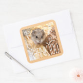 Sticker Carré Hammyville - Hamster Merci (Enveloppe)