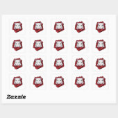 Sticker Carré Hamster avec Rose (Feuille)