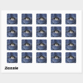 Sticker Carré Hamster dans la poche (Feuille)