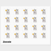Sticker Carré Hamster Lollipop (Feuille)