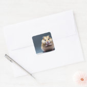 Sticker Carré Hamster Mignon (Enveloppe)