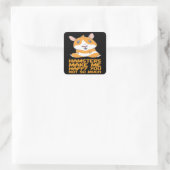 Sticker Carré Hamsters - Hamsters me rendent heureux (Sac)