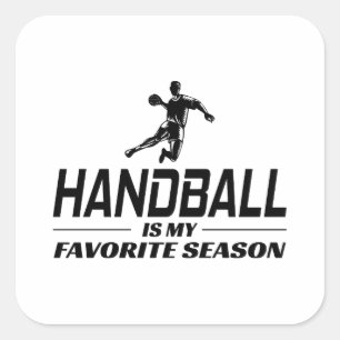 Sticker Carré Handball Player Sport Team Handballer Drôle Dire