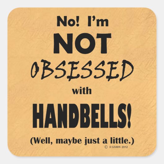 Sticker Carré Handbells Obsédés (Devant)