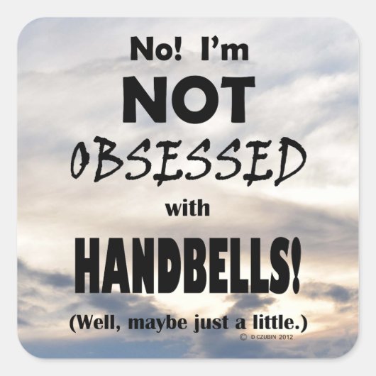 Sticker Carré Handbells Obsédés (Devant)
