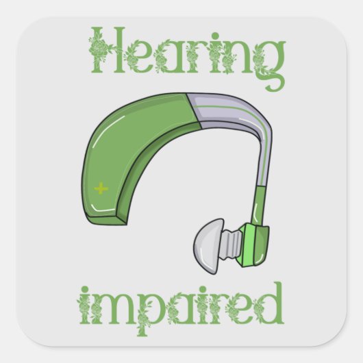 Sticker Carré Handicap auditif (Devant)