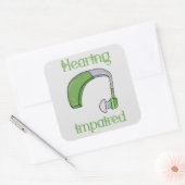 Sticker Carré Handicap auditif (Enveloppe)
