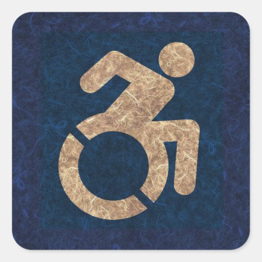 Sticker Carré Handicap Texté (Devant)
