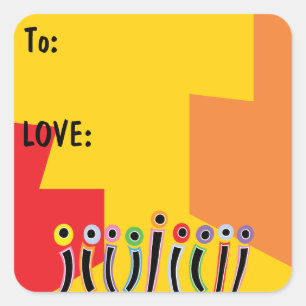 Sticker Carré Hanoukka Bright Dancing Candles