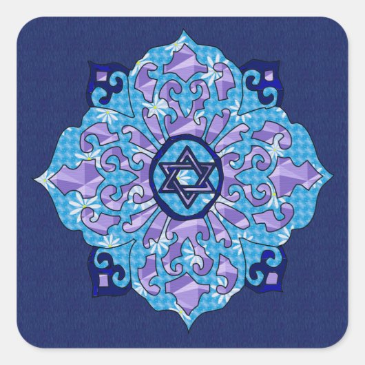 Sticker Carré Hanoukka Mandela (Devant)