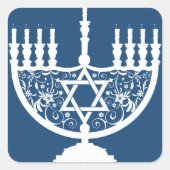 Sticker Carré Hanoukka Menorah (Devant)