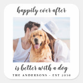 Sticker Carré Happily Ever After Photo Wedding (Devant)