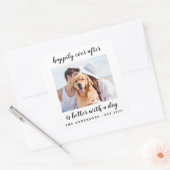 Sticker Carré Happily Ever After Photo Wedding (Enveloppe)