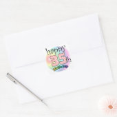 Sticker Carré Happy 35th Birthday (rose) (Enveloppe)