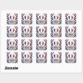 Sticker Carré Happy Bastille Day - 14th July (Feuille)