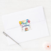 Sticker Carré Happy Birthday (Enveloppe)
