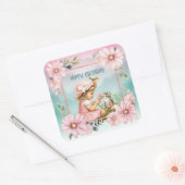 Sticker Carré Happy Birthday  (Enveloppe)