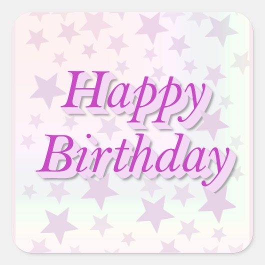 Sticker Carré Happy Birthday!! (Devant)