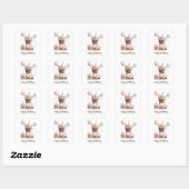 Sticker Carré Happy Birthday French Bulldog (Feuille)