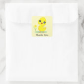 Sticker Carré Happy Chick Merci (Sac)