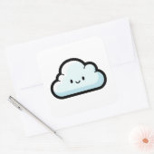 Sticker Carré Happy Cloud – Cute Kawaii Illustration (Enveloppe)