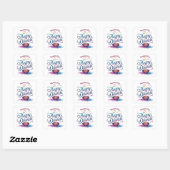 Sticker Carré Happy Diwali customisable white  (Feuille)