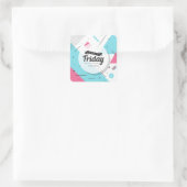 Sticker Carré Happy Friday - Enjoy Your Weekend (Sac)