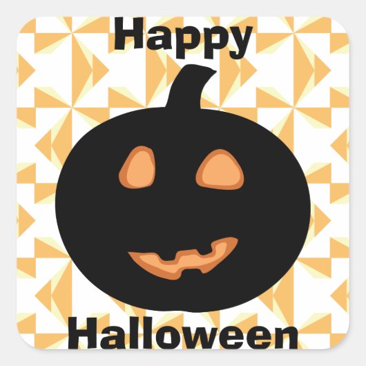 Sticker Carré Happy Halloween (Devant)