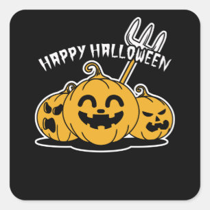 Sticker Carré Happy Halloween
