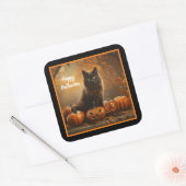 Sticker Carré Happy Halloween Black Cat Collection (Enveloppe)