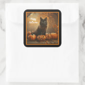Sticker Carré Happy Halloween Black Cat Collection (Sac)