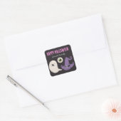Sticker Carré Happy Halloween GHOST (Enveloppe)