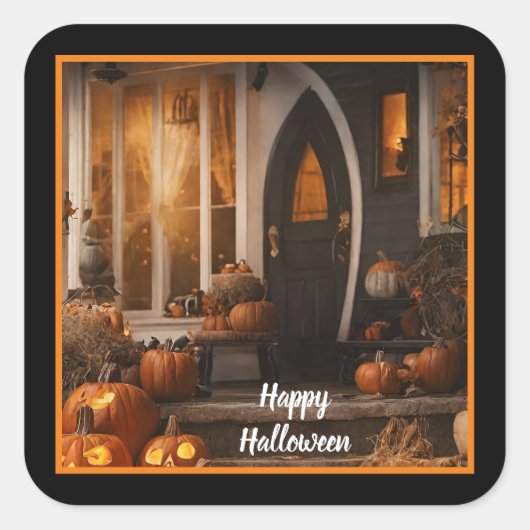 Sticker Carré Happy Halloween Home Collection (Devant)