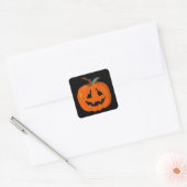 Sticker Carré Happy Halloween Jack-o'-lantern Illustration Art (Enveloppe)