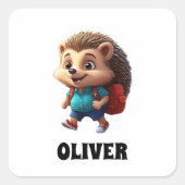 Sticker Carré Happy Hedgehog 2 (Devant)