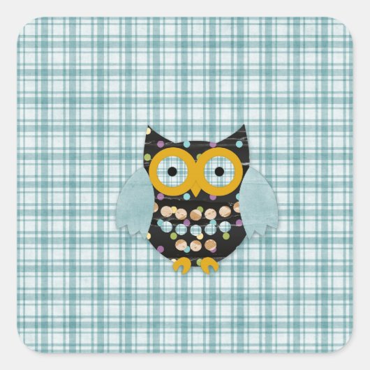 Sticker Carré Happy Hooter Alli (Devant)