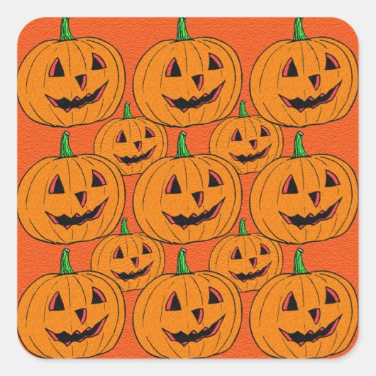 Sticker Carré Happy Jack o Lantern (Devant)