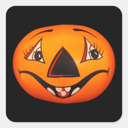 Sticker Carré Happy Jack O’ Lantern Halloween (Devant)