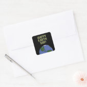 Sticker Carré Happy Jour des terres Hands Holding Planet dans l' (Enveloppe)