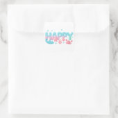 Sticker Carré Happy Ocean Pastel Glossy Text (Sac)