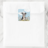 Sticker Carré Happy Pup (Sac)