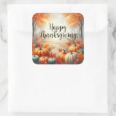 Sticker Carré Happy Thanksgiving (Sac)