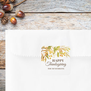 Sticker Carré Happy Thanksgiving