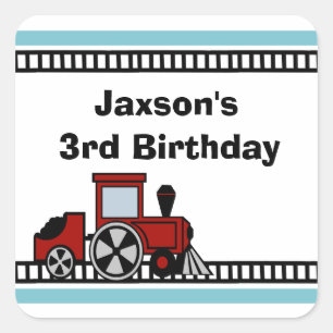 Sticker Carré Happy Tracks Choo Choo