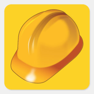 Sticker Carré Hard_Casquette_Vector_Clipart maintenance de const